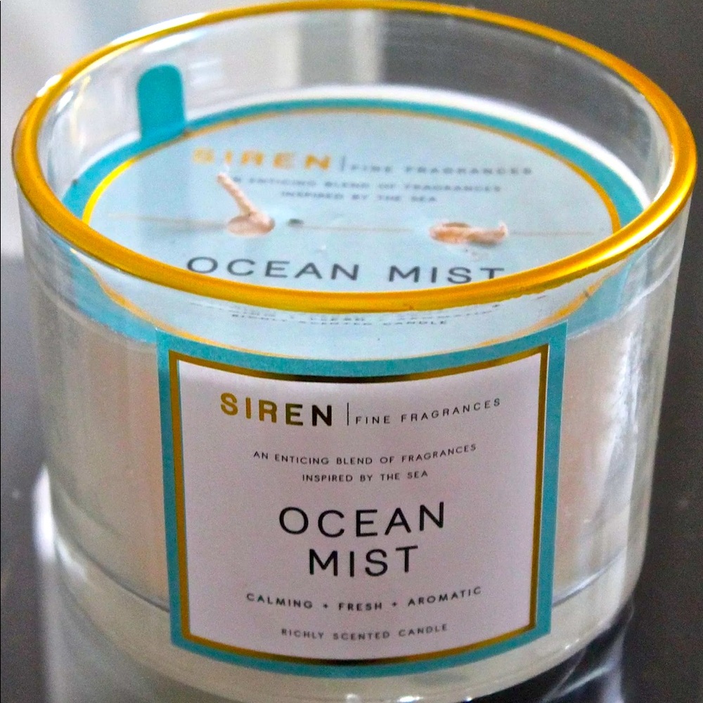 DW HOME CANDLE OCEAN MIST RICHLY SCENTED NEW 2 WICK 11.6oz